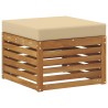 Pouf d'Extérieur Bois d'Acacia Massif Naturel 536375536375
