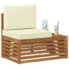 Canapé d'extérieur extrémité Naturel 91 x 63 x 73 cm 536376536376