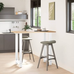Pieds de table de bar Blanc 2 pièces 60 x (110-111) cm Acier 536381536381