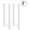 Pieds de table de bar Blanc 2 pièces 60 x (110-111) cm Acier 536381536381