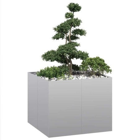 Jardinière 100x100x80 cm acier galvanisé 536383536383