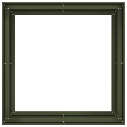 Jardinière vert olive 100x100x80 cm acier 536385536385