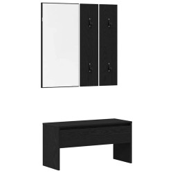 Ensemble de meubles d'entrée 4 pcs Chêne noir Bois d'ingénierie 536390536390
