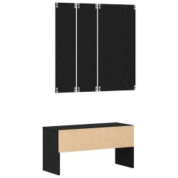Ensemble de meubles d'entrée 4 pcs Chêne noir Bois d'ingénierie 536390536390