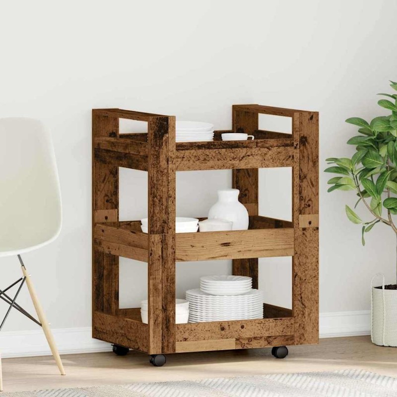 Chariot de cuisine Bois de chêne 60 x 45 x 80 cm 536393536393