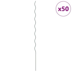 Soutien de plante 50 pcs Vert 170 x 0,6 x 0,6 cm Acier 536394536394