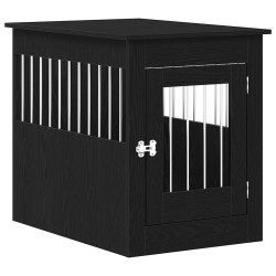Meuble pour cage à chien en chêne noir 55 x 80 x 68 cm en bois d'ingénierie 536399536399