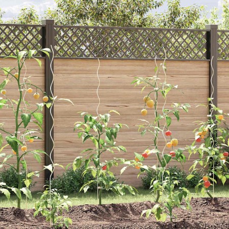 Soutien de plante 5 pcs Argenté 150 x 0,6 x 0,6 cm Acier 536402536402