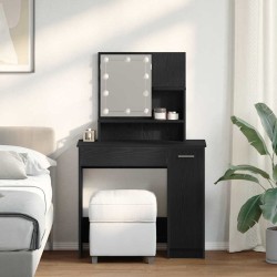 Table de Toilette avec tiroir Chêne noir 86,5 x 35 x 136 cm 536403536403
