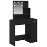 Table de Toilette avec tiroir Chêne noir 86,5 x 35 x 136 cm 536403536403