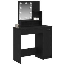 Table de Toilette avec tiroir Chêne noir 86,5 x 35 x 136 cm 536403536403