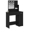 Table de Toilette avec tiroir Chêne noir 86,5 x 35 x 136 cm 536403536403