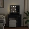 Table de Toilette avec tiroir Chêne noir 86,5 x 35 x 136 cm 536403536403