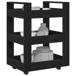 Chariot de cuisine Chêne noir 60 x 45 x 80 cm Bois d'ingénierie 536406536406