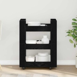 Chariot de cuisine Chêne noir 60 x 45 x 80 cm Bois d'ingénierie 536406536406