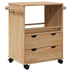 Chariot de cuisine OTTA 59x45x80 cm bois massif de pin 536408536408