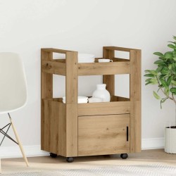 Chariot de cuisine chêne artisanal 60 x 45 x 80 cm 536411536411
