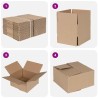 Boîte Pliable 50 pcs Naturel 15 x 15 x 8 cm Carton 536413536413