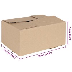 Boîte Pliable 50 pcs Naturel 30 x 21,5 x 14 cm Carton 536417536417