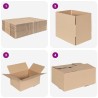 Boîte Pliable 50 pcs Naturel 30 x 21,5 x 14 cm Carton 536417536417