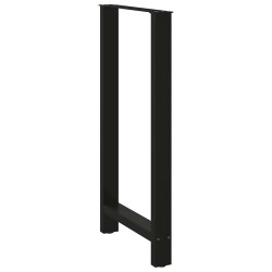 Pieds de table de bar Noir 2 pièces 60 x (110-111) cm Acier 536429536429