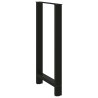 Pieds de table de bar Noir 2 pièces 60 x (110-111) cm Acier 536429536429