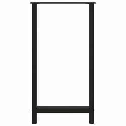 Pieds de table de bar Noir 2 pièces 60 x (110-111) cm Acier 536429536429