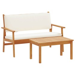 Ensemble de canapé de jardin avec coussin 2 pcs Blanc crème 536432536432