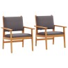 Chaise de jardin 2 pcs Anthracite Bois d'Acacia Massif 536433536433