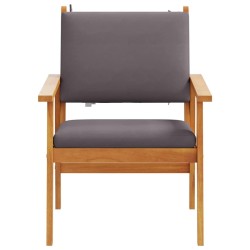 Chaise de jardin 2 pcs Anthracite Bois d'Acacia Massif 536433536433