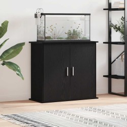 Support d'aquarium Chêne noir 81x36x73 cm Bois d'ingénierie 536435536435