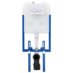 Cadre de Cistern avec stockage Blanc 50 x 8 x 131 cm Acier 536437536437