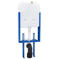 Cadre de Cistern avec stockage Blanc 50 x 8 x 131 cm Acier 536437536437