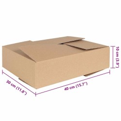 Boîte Pliable 50 pcs Naturel 40 x 30 x 10 cm Carton 536438536438