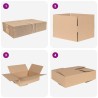 Boîte Pliable 50 pcs Naturel 40 x 30 x 10 cm Carton 536438536438