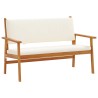 Banc de jardin avec coussin Blanc crème Bois d'Acacia Massif 536440536440