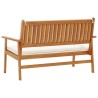 Banc de jardin avec coussin Blanc crème Bois d'Acacia Massif 536440536440