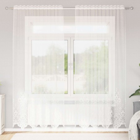 Rideau en Dentelle Blanc 150 x 240 cm Polyester 536442536442