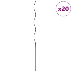 Soutien de plante 20 pcs Vert 110 x 0.6 x 0.6 cm Acier 536454536454