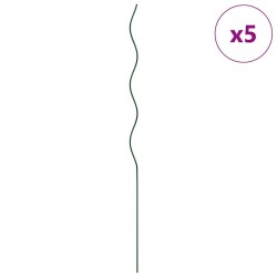 Soutien de plante 5 pcs Vert 110 x 0.6 x 0.6 cm Acier 536456536456