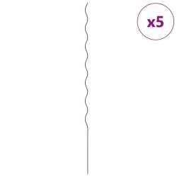 Soutien de plante 5 pcs Vert 170 x 0,6 x 0,6 cm Acier 536463536463