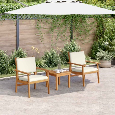 Ensemble de canapé de jardin 3 pcs Blanc crème 536472536472
