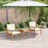 Ensemble de canapé de jardin 3 pcs Blanc crème 536472536472
