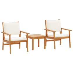 Ensemble de canapé de jardin 3 pcs Blanc crème 536472536472