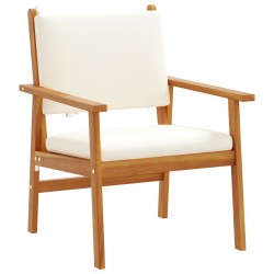 Ensemble de canapé de jardin 3 pcs Blanc crème 536472536472