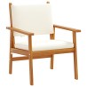 Ensemble de canapé de jardin 3 pcs Blanc crème 536472536472