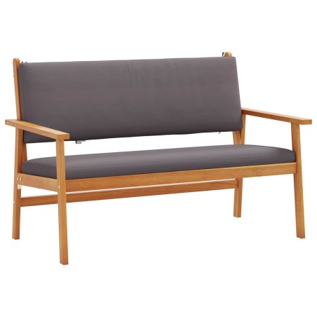 Banc de jardin avec coussin Anthracite Bois d'Acacia Massif 536473536473