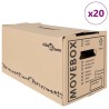 Boîte de Déménagement 20 pcs Naturel 59 x 31,5 x 31,5 cm Carton 536477536477
