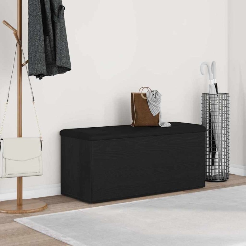 Banc de rangement Chêne noir 102 x 42 x 45 cm Bois d'ingénierie 536479536479
