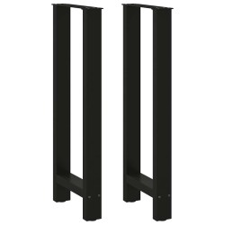 Pieds de table de bar Noir 2 pièces 40 x (100-101) cm Acier 536480536480